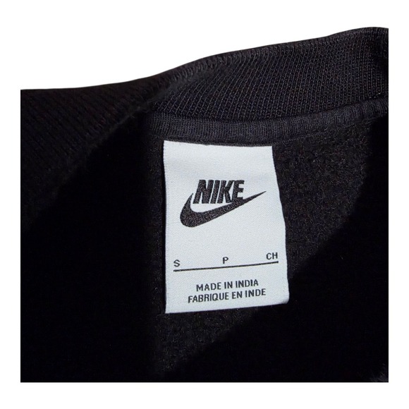 Nike Men Crew Neck Sweatshirt Black Small Skater Logo Casual Streetwear Swoosh - Picture 3 of 9
